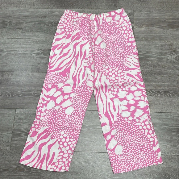 Victoria’s Secret Flannel Pajama Pants Pink White Leopard S - Picture 14 of 15
